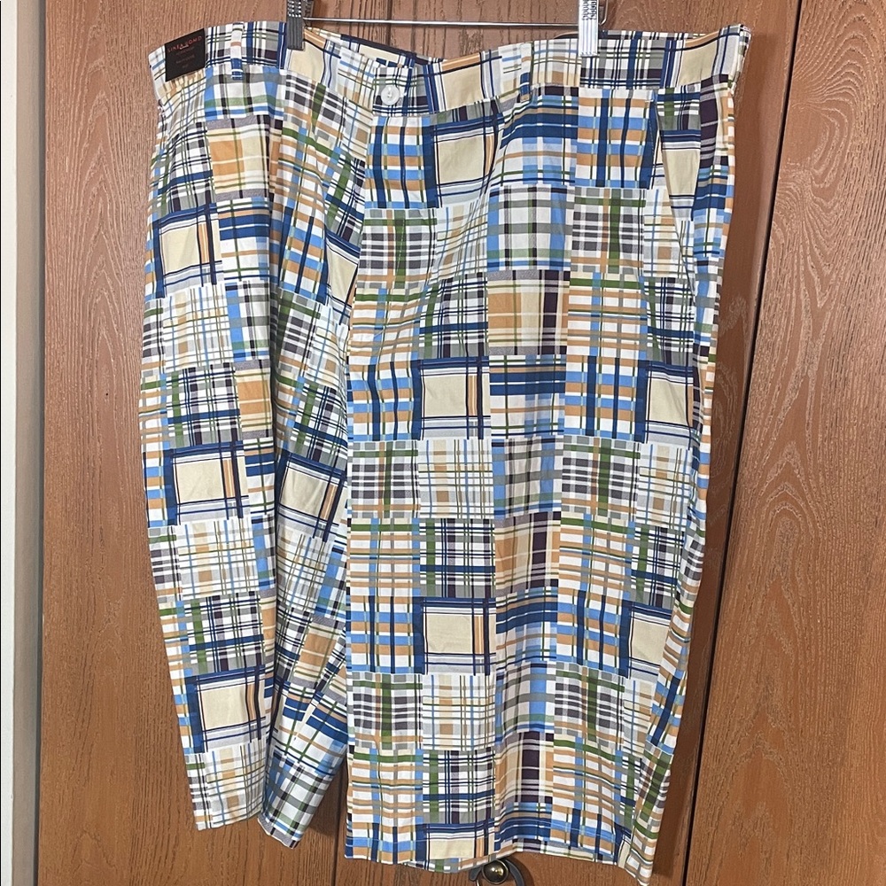 NWT Linea Uomo Plaid Multi-Color Shorts -Waist 50